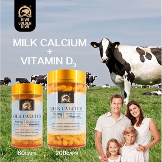 Milk Calcium +Vitamin D3 Kiwi Golden Kiwi 365 เม็ด 550mg