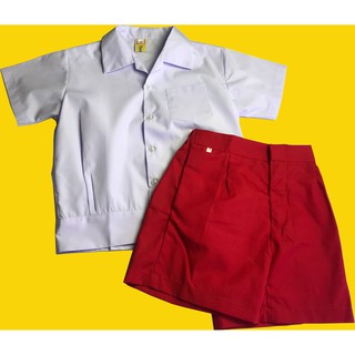 ภาพหน้าปกสินค้าชุดอนุบาลชาย เสื้อฮาวาย กางเกงสีแดงเอวจั๊ม ที่เกี่ยวข้อง