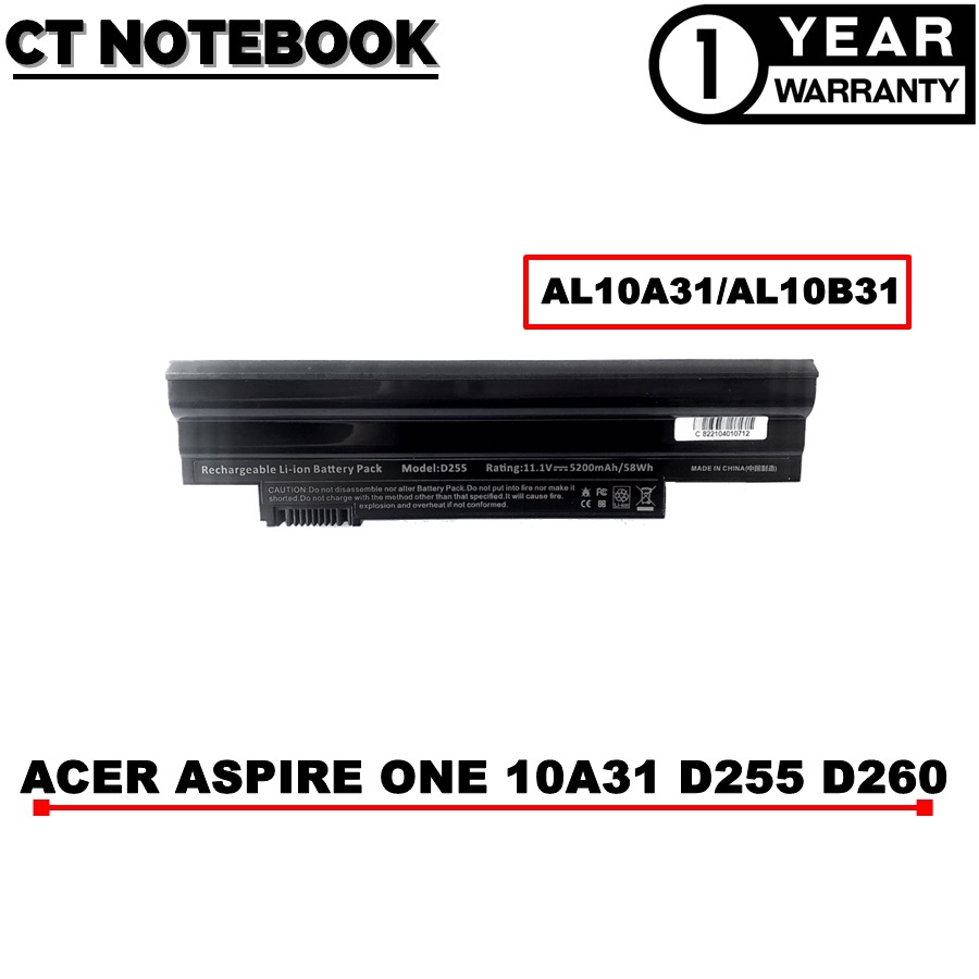 battery-acer-al10a31-al10b31-aspire-one-522-d255-d260-10a31-10b31-แบตเตอรี่โน๊ตบุ๊ค-acer-ประกัน-1-ปี-พร้อมส่ง