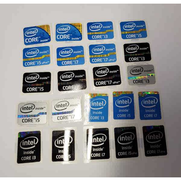 [สติ๊กเกอร์โลหะแอนิเมชั่น] Intel CPU CORE Label Sticker 12345 ...