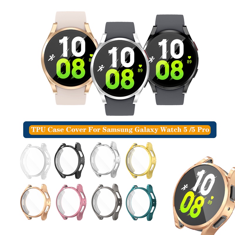 ราคาและรีวิวTpu เคสชุบไฟฟ้า ป้องกัน สําหรับ Samsung Galaxy Watch 5 40 มม. 44 มม. 45 มม.