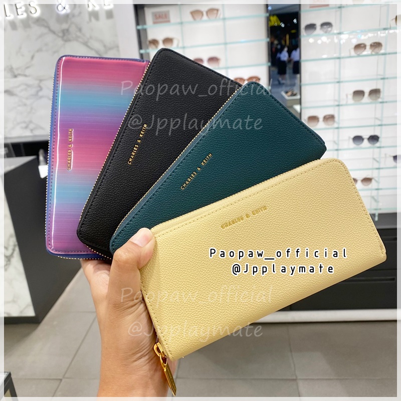 กระเป๋าสตางค์ Charles & Keith รุ่น Zip-Around Long Wallet : CK6 ...
