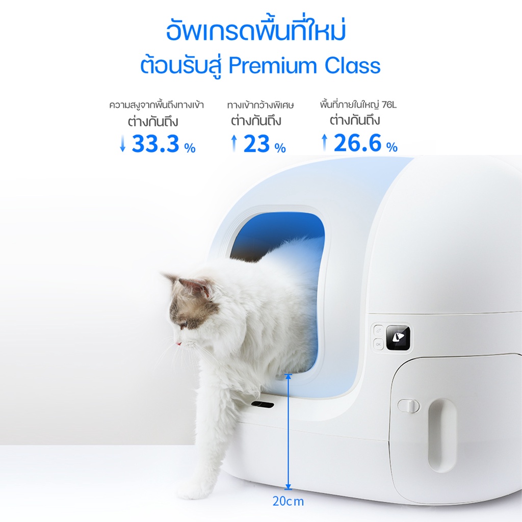 รายละเอียดเพิ่มเติมเกี่ยวกับ PETKIT Pura-MAX 2023 อัพเกรดฟังก์ชั่นทิ้งทรายได้ (Global Version) Onsite Service ประกันศูนย์ไทย 2 ปี ห้องน้ำแมวอัตโนมัติ