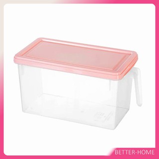 "มีที่จับ""  มีฝาปิด กล่องเก็บอาหารตู้เย็น " Portable refrigerator food storage box