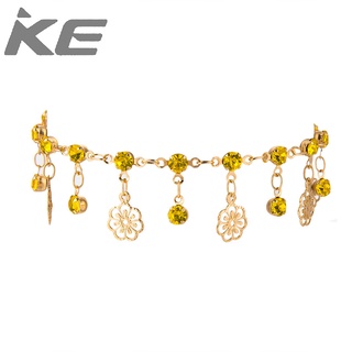 Jewelry popular alloy diamond-encrusted flower tassel anklet women for girls for women low pri