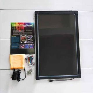 ป้ายกระดานไฟเขียนได้ LED Writing Board  แถมฟรี ปากกาเขียน LED Writing Board 8 แท่ง ติดผนัง ขนาด 40x60cm [ A2 ]