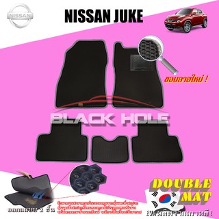Nissan Juke 2014-ปัจจุบัน ฟรีแพดยาง พรมรถยนต์เข้ารูป2ชั้นแบบรูรังผึ้ง Blackhole Carmat