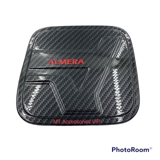 almera อัลเมร่า ปี2020-2022 ลายแคฟล่าโลโก้แดง ครอบฝาถังน้ำมัน