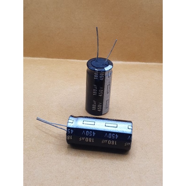 electrolytic-capacitor-ตัวเก็บประจุ-180uf-450v-ขาเขียว-ขาลวด