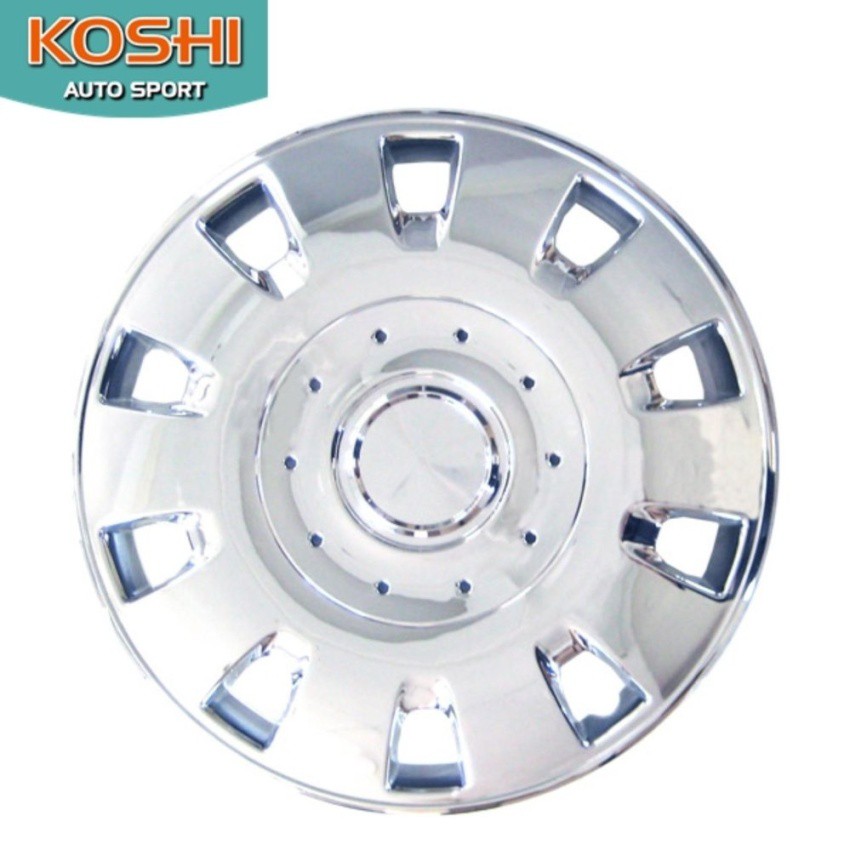 ราคาและรีวิวKoshi wheel cover ฝาครอบกระทะล้อ 14 นิ้ว ลาย 5053C (4ฝา/ชุด) ชุบโครเมี่ยม