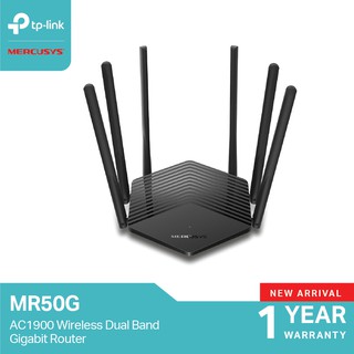 เช็ครีวิวสินค้าMercusys MR50G AC1900 Wireless Router (ไม่รองรับการใส่ซิม) เราเตอร์เทพกับ 6 เสาสัญญาณประสิทธิภาพสูง เชื่อมต่อเสถียรกับเทคโนยี Beamforming