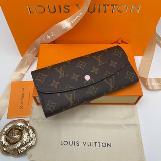 Louis vuitton wallet mono สีชมพูอ่อน Grade vip Size 19cm  อปก.fullboxset