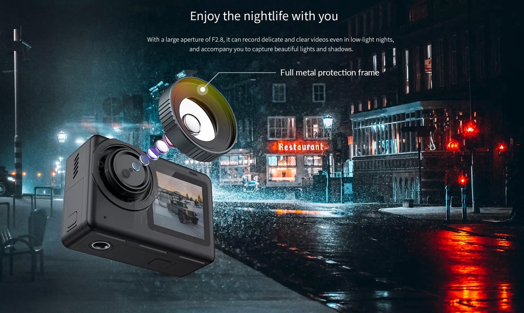 ภาพอธิบายเพิ่มเติมของ SJ10 Pro Dual Screen กล้องถ่ายภาพ 4K 60PFS 30เมตร WIFI Unti-Shake Sports Camera + Battery แบตเตอรี่ แบตสำรอง กล้องกันน้ำ กล้องแอคชั่น