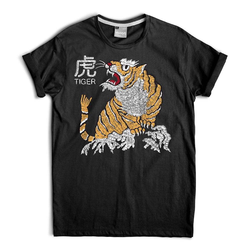 dotdotdot-เสื้อยืดหญิง-concept-design-ลาย-tiger-black