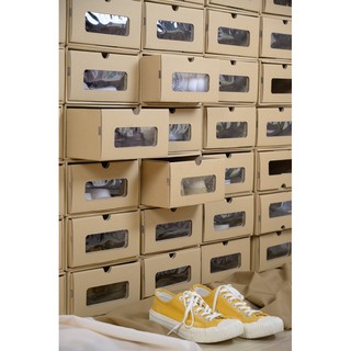 ภาพขนาดย่อของภาพหน้าปกสินค้ากล่องรองเท้ามีลิ้นชัก (สั่ง10แถม2ใบ) จากร้าน the_block บน Shopee ภาพที่ 2