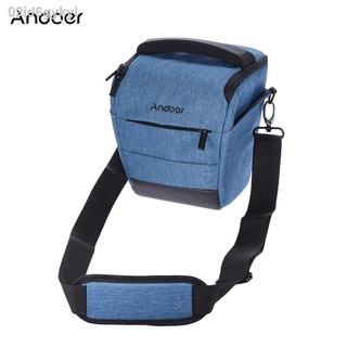 Andoer Portable DSLR Camera Shoulder Bag Sleek Polyester Camera Case for 1 Camera 1 Lens and Small Accessories for Canon