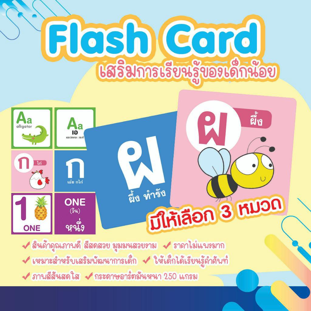 บัตรภาพ-แฟลชการ์ด-การ์ดคำศัพท์-3-หมวด-สอนคำศัพท์ภาษาไทย-อังกฤษ-และตัวเลข