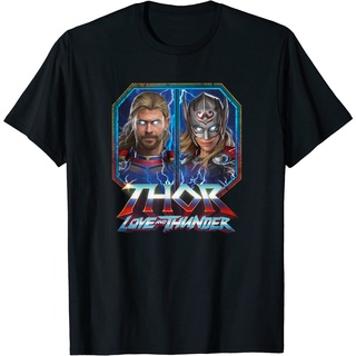 เสื้อยืดผ้าฝ้ายพิมพ์ลายคลาสสิก เสื้อยืดแขนสั้น พิมพ์ลาย Marvel Thor Love and Thunder Thor and Mighty Thor แฟชั่นสําหรับผ