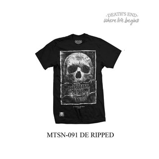 MTSN-091 DEATHS END RIPPEDเสื้อยืดผ้าcottonอย่างดีไม่ยืดไม่ย้วยไม่หด ใส่สบาย รีดง่ายซักเครื่องได้