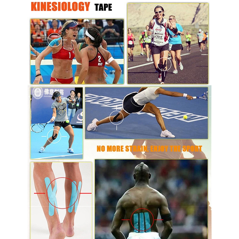 ภาพสินค้าKinesiology Tape Strapping Gym Fitness Tennis Running Knee Muscle Protector กีฬากล้ามเนื้อปวดรักษาเทปรักษาความยืดหยุ่น จากร้าน bigtree.th บน Shopee ภาพที่ 3