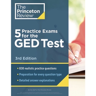 หนังสือภาษาอังกฤษ 5 Practice Exams for the GED Test, Extra Prep for a Higher Score (College Test Preparation)3rd Edition