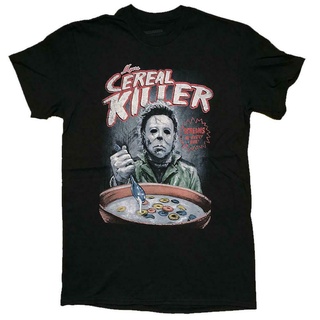 เสื้อยืดผู้ชาย เสื้อยืด พิมพ์ลาย Michael Myers Cereal Killer เข้ากับทุกการแต่งกาย สไตล์ฮาโลวีน S-5XL