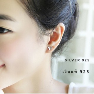 (Silver 925) ต่างหูผีเสื้อมินิมอลเงินแท้ น่ารักมาก(ราคาต่อ 1 คู่)