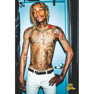 โปสเตอร์ รูปถ่าย นักร้อง แร็ปเปอร์ Wiz Khalifa 2005 POSTER 24"x35" Inch American Rapper Hip Hop V5