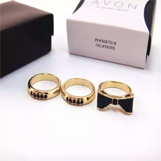 แหวน AVON เซท 3 วง พร้อมกล่อง