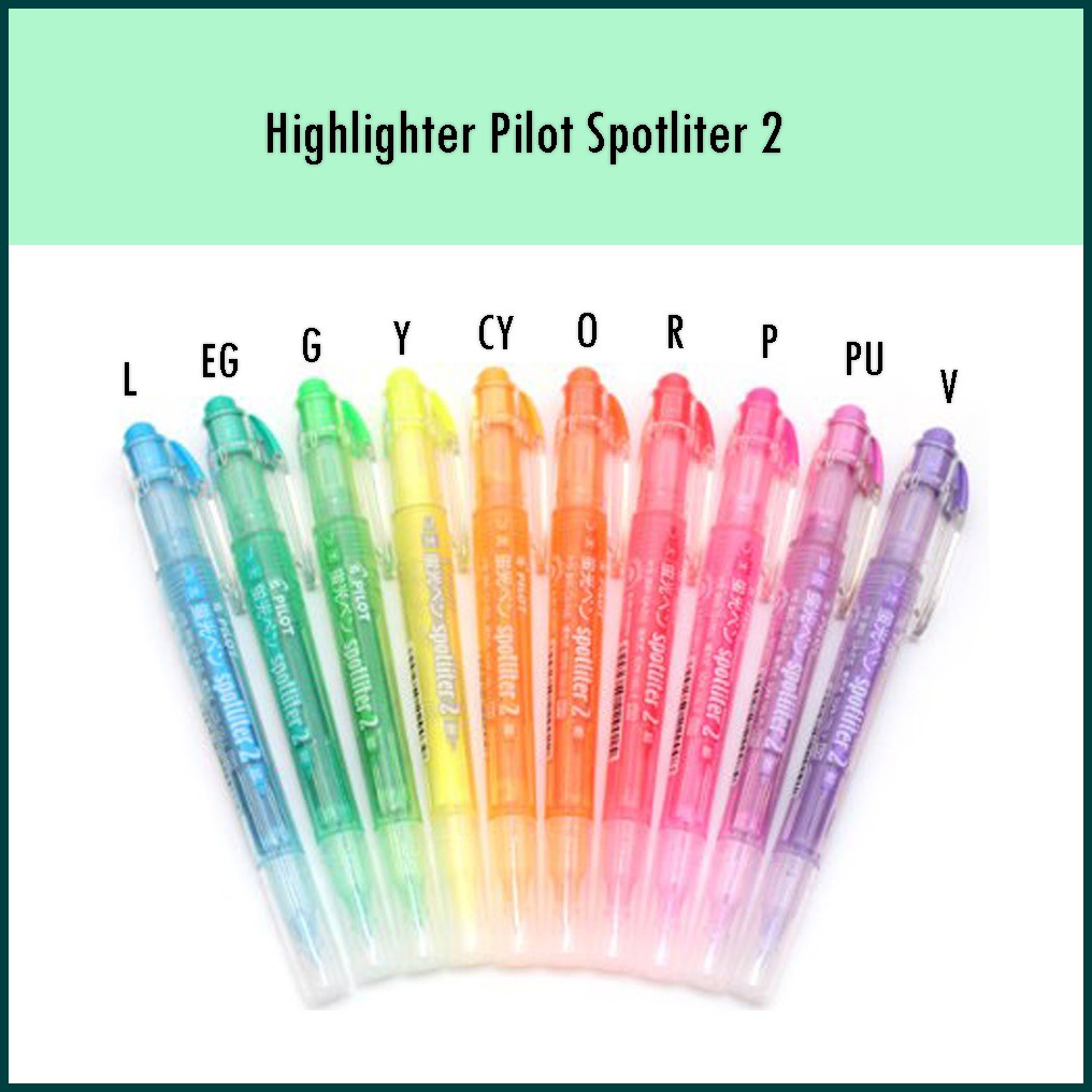 ราคาและรีวิวไฮไลท์ ปากกาเน้นข้อความ Pilot Spotliter 2