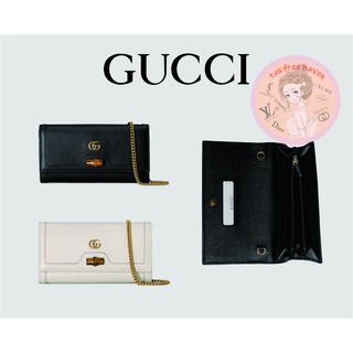 Shopee ถูกที่สุด 🔥100% ของแท้ 🎁 Brand New Gucci Diana Bamboo Chain Wallet