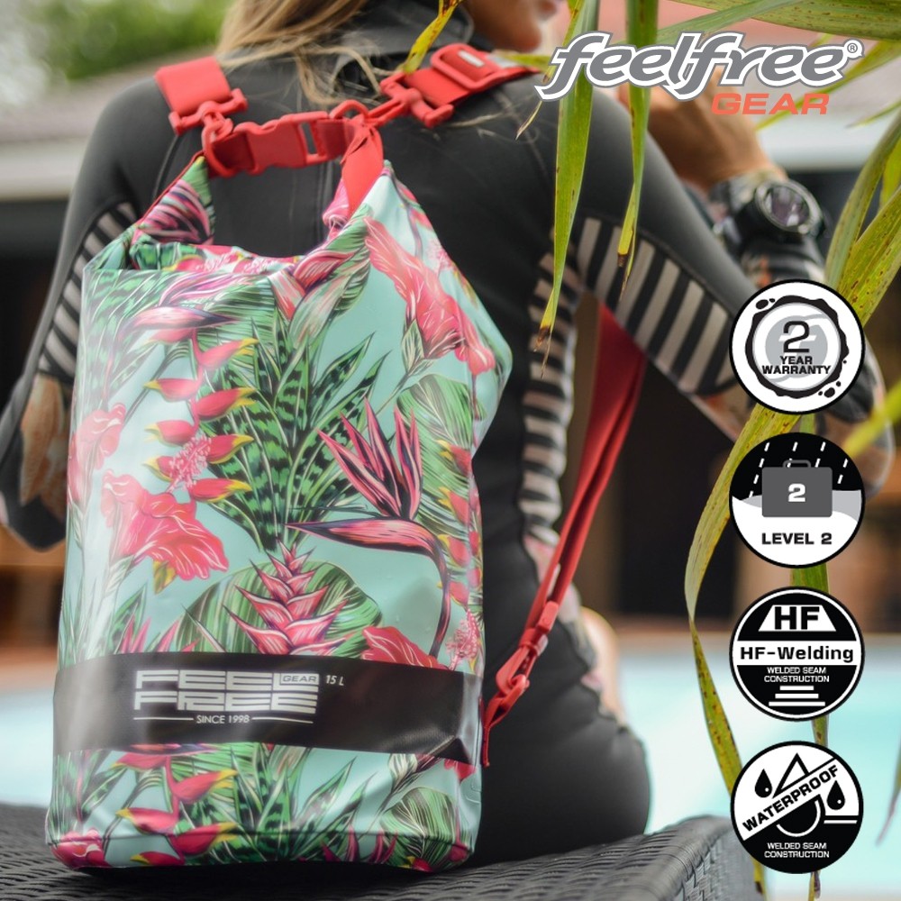 feelfree-tropical-tube-15l-black-grey-กระเป๋ากันน้ำ-ถุงกันน้ำ-พรีเมี่ยม