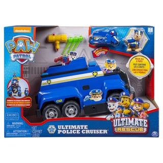 PAW Patrol Ultimate Rescue - Chases Ultimate Police Cruiser with Lights and Sounds and Exclusive Mini Vehicle Paw Patrol Ultimate Rescue - Chases Ultimate Police Cruiser พร้อมไฟและเสียง และยานพาหนะขนาดเล็กพิเศษ