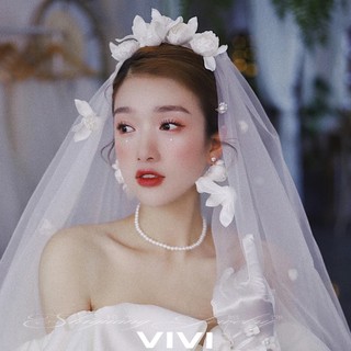 Pre-order 👰🏻‍♀️CYH-029 เวลผมเจ้าสาว เวลติดผมประดับดอกไม้ เวลและต่างหู เครื่องประดับเจ้าสาววินเทจ เจ้าสาวในสวน งานนำเข้า