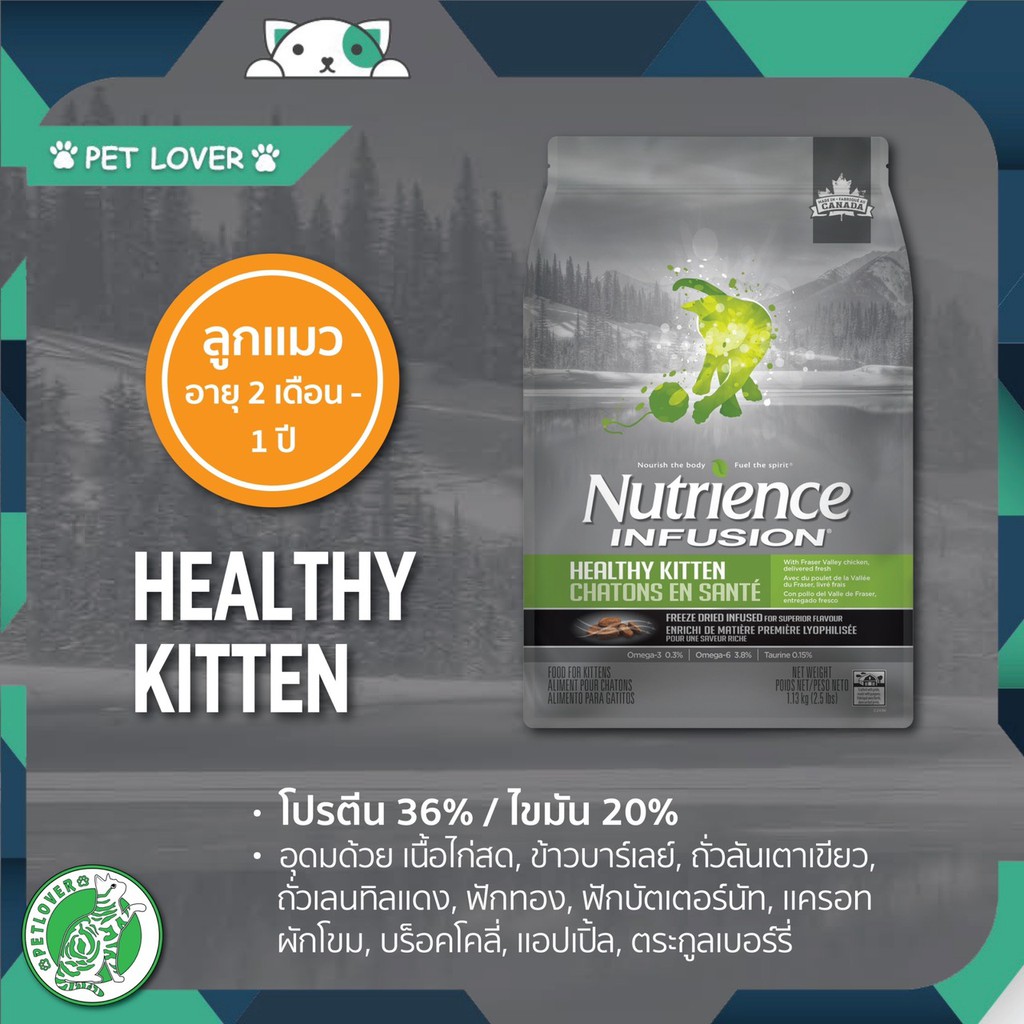 nutrience-healthy-kitten-อาาหารแมวนิวเทรียน-สูตร-เด็ก-โปรตีน-36-2-27-kg