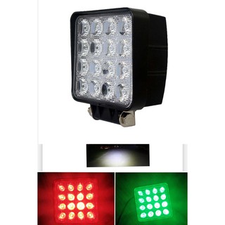 ไฟสีเขียวและสีเเดงสีขาว!!!! ไฟสปอตไลต์ 48W LED ไฟไดหมึก ตกหมึก ไฟตกปลา ไฟDC12V~DC24V