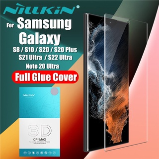 NILLKIN Samsung Galaxy S8 S9 S10 S20 S21 S22 S23 Ultra Plus Note 20 Ultra Plus 3D CP+MAX AntiExplosion Curved Tempered Glass