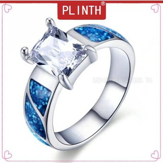 PLINTH แหวนเงินแท้ 925 แหวนไพลินเพชร2019