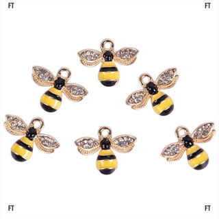 &lt;Ft&gt; จี้คริสตัล รูปผึ้ง สําหรับทําเครื่องประดับ 10 ชิ้น ต่อชุด