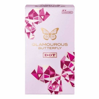 Glamourous Butterfly condom DOT 8 ชิ้น แบบปุ่ม ๆ