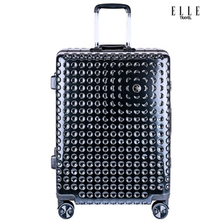 ELLE Travel Lunar Collection. 100% Polycarbonate PC, 24" Medium Luggage, Secure Aluminum Frame, Aluminum Trolley,