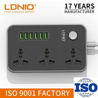 ภาพหน้าปกสินค้าLDNIO SC3604 ปลั๊กพ่วง+ 6 USB Power Strip with 3 AC Sockets + 6 USB Ports - 2M ที่เกี่ยวข้อง