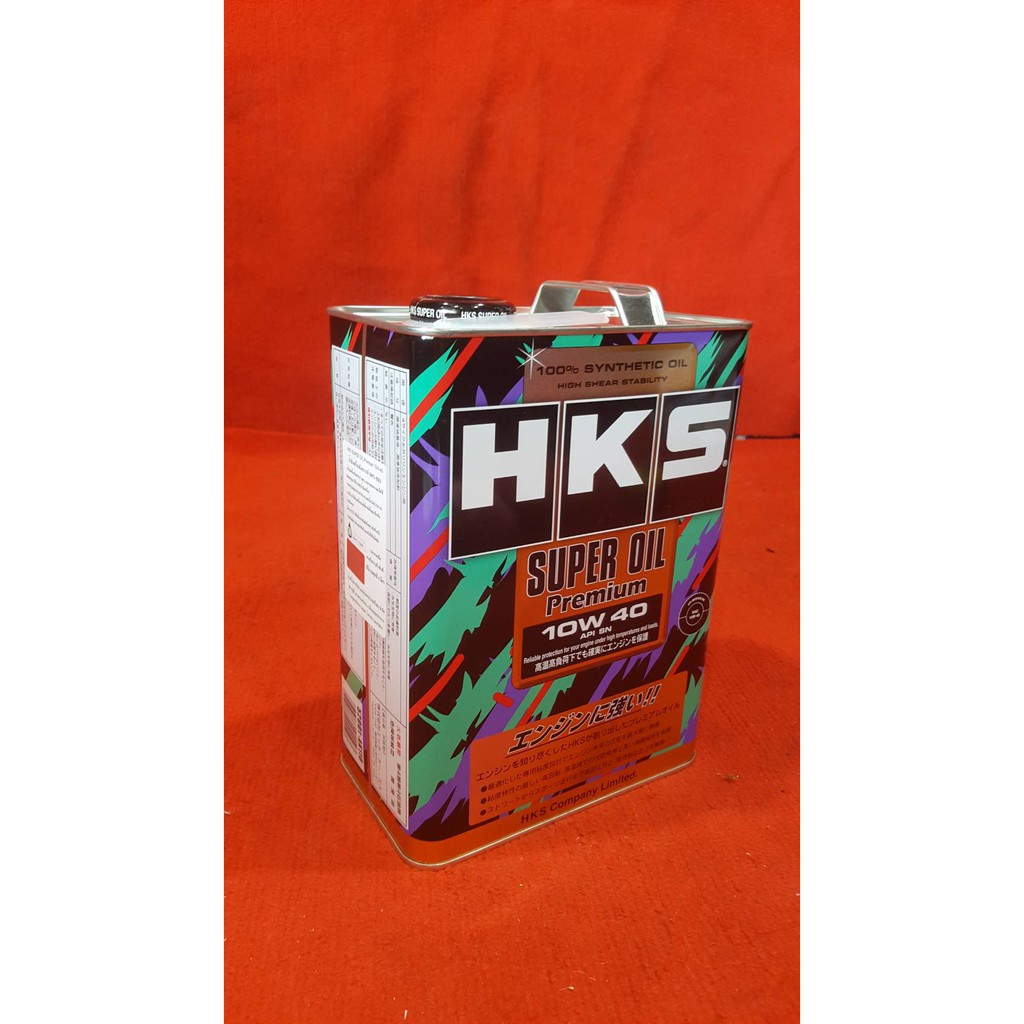 น้ำมันเครื่อง-hks-เบนซิน-super-oil-premium-10w-40-สังเคราะห์แท้-100-4ลิตร