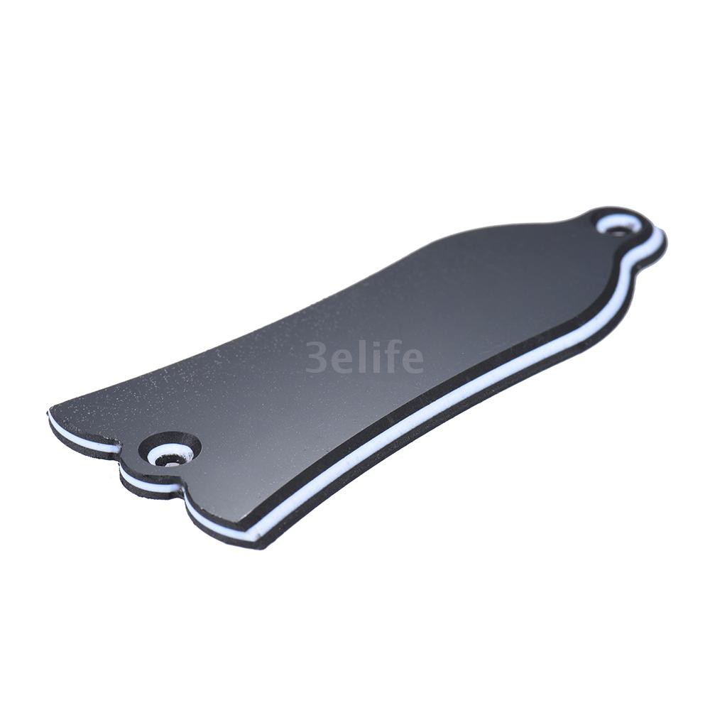 3elife-2-holes-bell-shaped-pvc-truss-rod-cover-plate-scroll-plate-for-gibson-lp-sg-flying-v-es-guitar-black