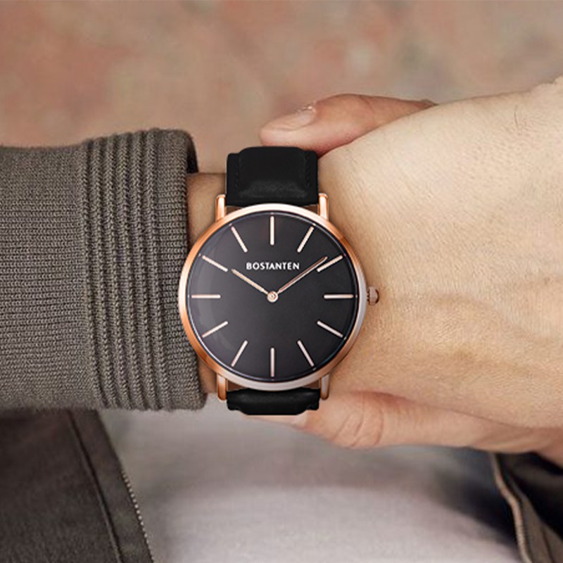 ซื้อ-2-ชิ้นในราคา-399-bostanten-official-นาฬิกาข้อมือควอทซ์สายคล้องหนังแฟชั่นผู้ชาย