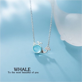 s925 Whale necklace สร้อยคอเงินแท้ วาฬน้อย ใส่สบาย เป็นมิตรกับผิว