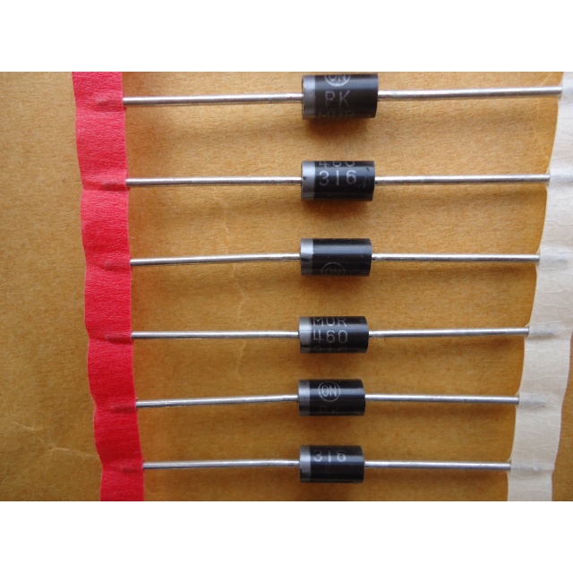thumbnail image 2 of 10pcs MUR460 4A 600V DO-27 DO-201AD Fast Recovery Diode 2 of 13