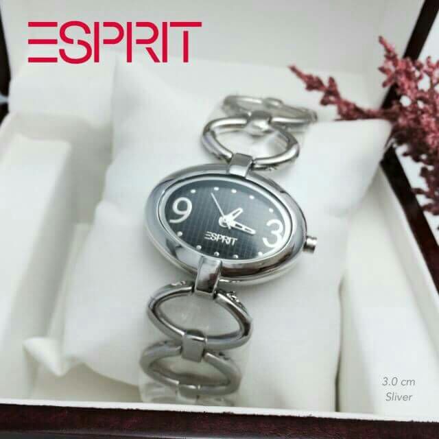 นาฬิกา-esprit-สายเลส-หน้าปัด2สีพร้อมส่ง-ส่งฟรีคะ