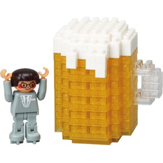 แท้ 100% จากญี่ปุ่น Nano Block นาโน บล็อค Kawada แก้วเบียร์ ML-033 Draft Beer Schooner Over 130 Pieces/ชิ้น