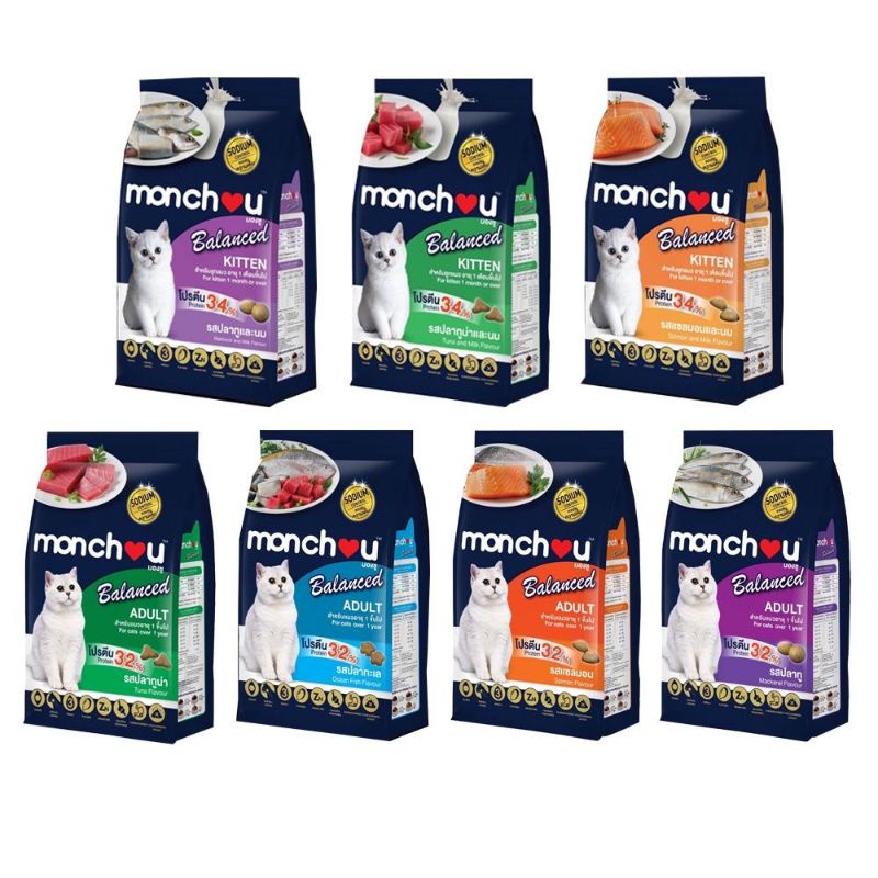 มองชู Monchou balanced อาหารเม็ด 1-1.1 kg | Shopee Thailand